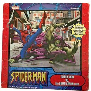 Marvel Spider-Man vs the Green Goblin Board Game 2005 Pressman w/ Battle Wall